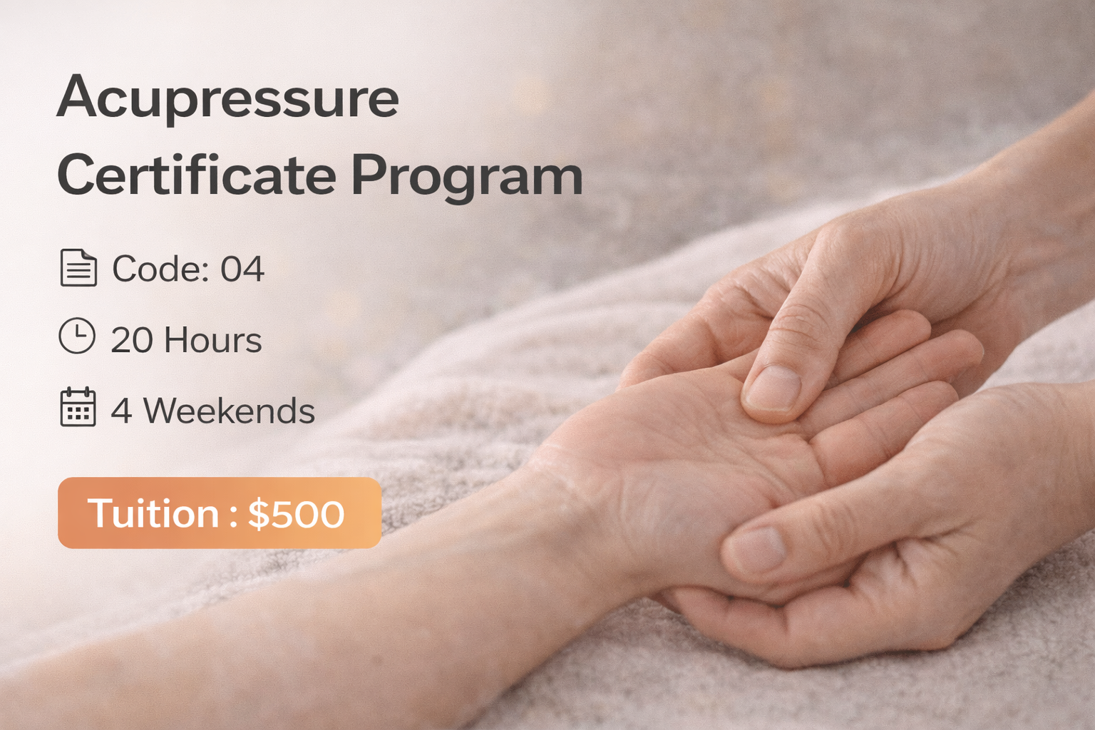 Acupressure Certificate Program